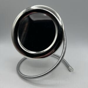 Joy Mangano Handy Hook Mirror 1X 5X Magnification Silver Gooseneck Travel 7"